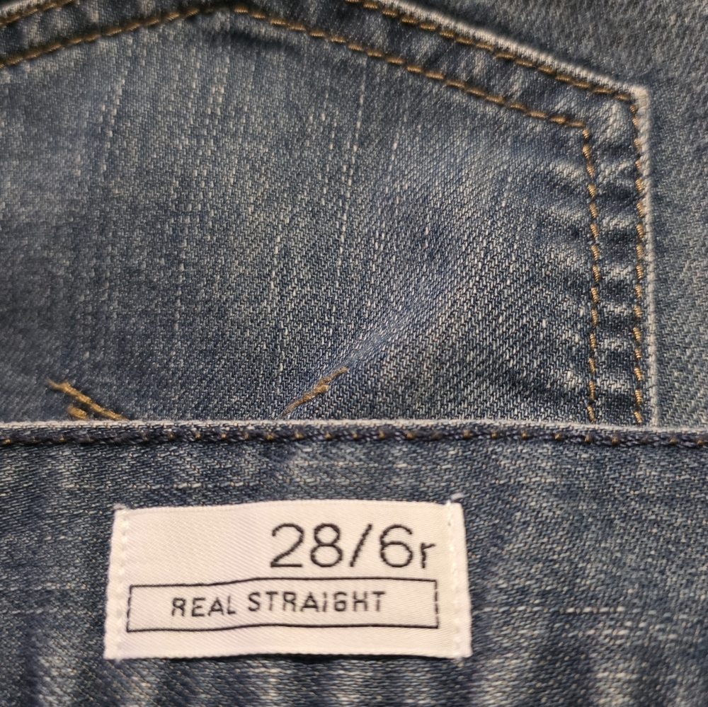Gap 1969 Real Straight Jeans Medium Wash Size 28/6 - Picture 8 of 9